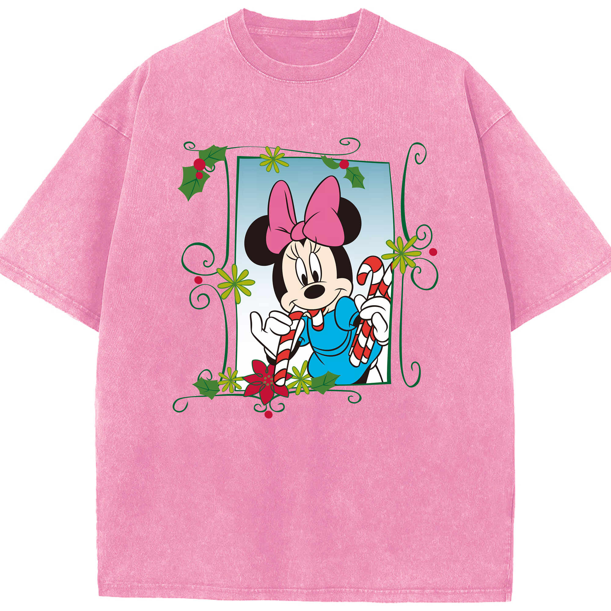 （画像用） ミッキーマウス Mickey Mouse 綿100% ヴィンテージ風 半袖Tシャツ（フロントプリント）